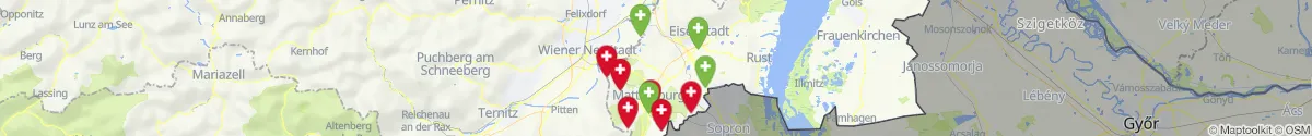 Map view for Pharmacies emergency services nearby Wiesen (Mattersburg, Burgenland)